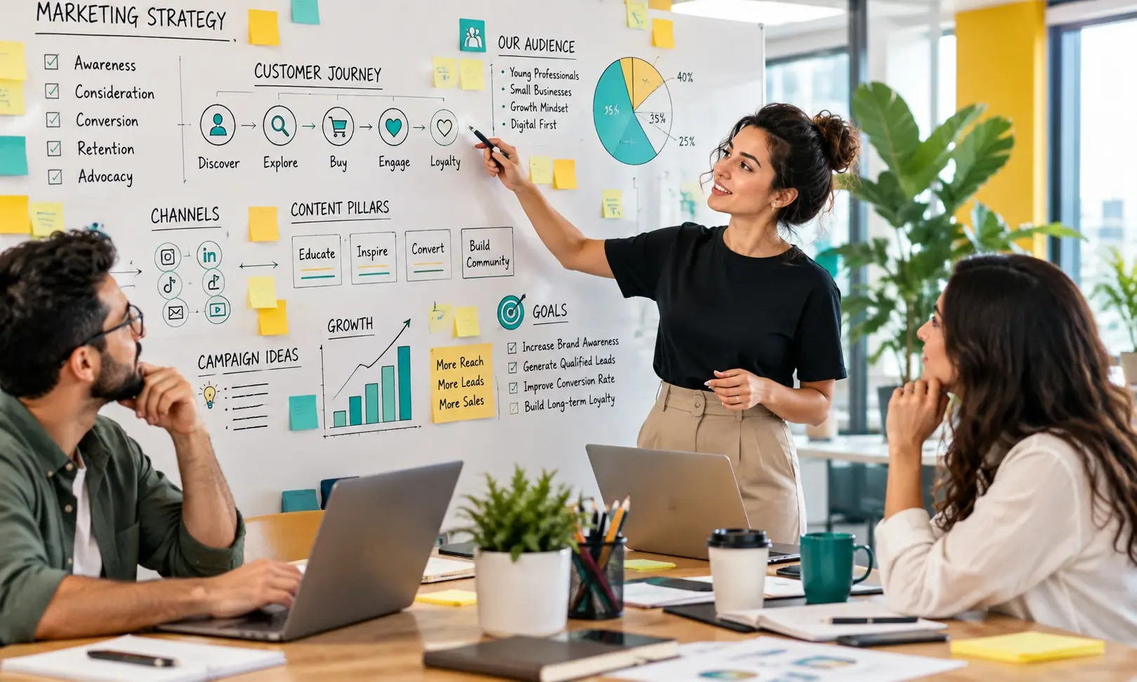 A marketing strategy session